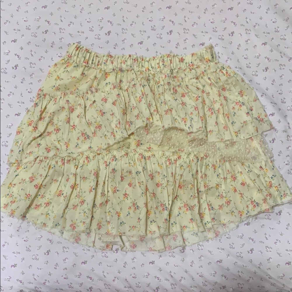 Floral Yellow Skirt